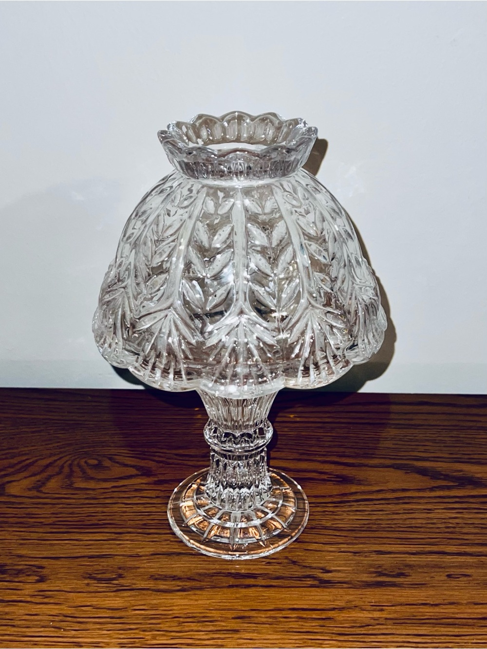 Fifth Avenue Crystal Germany Fairy Glass Candle Lamp
